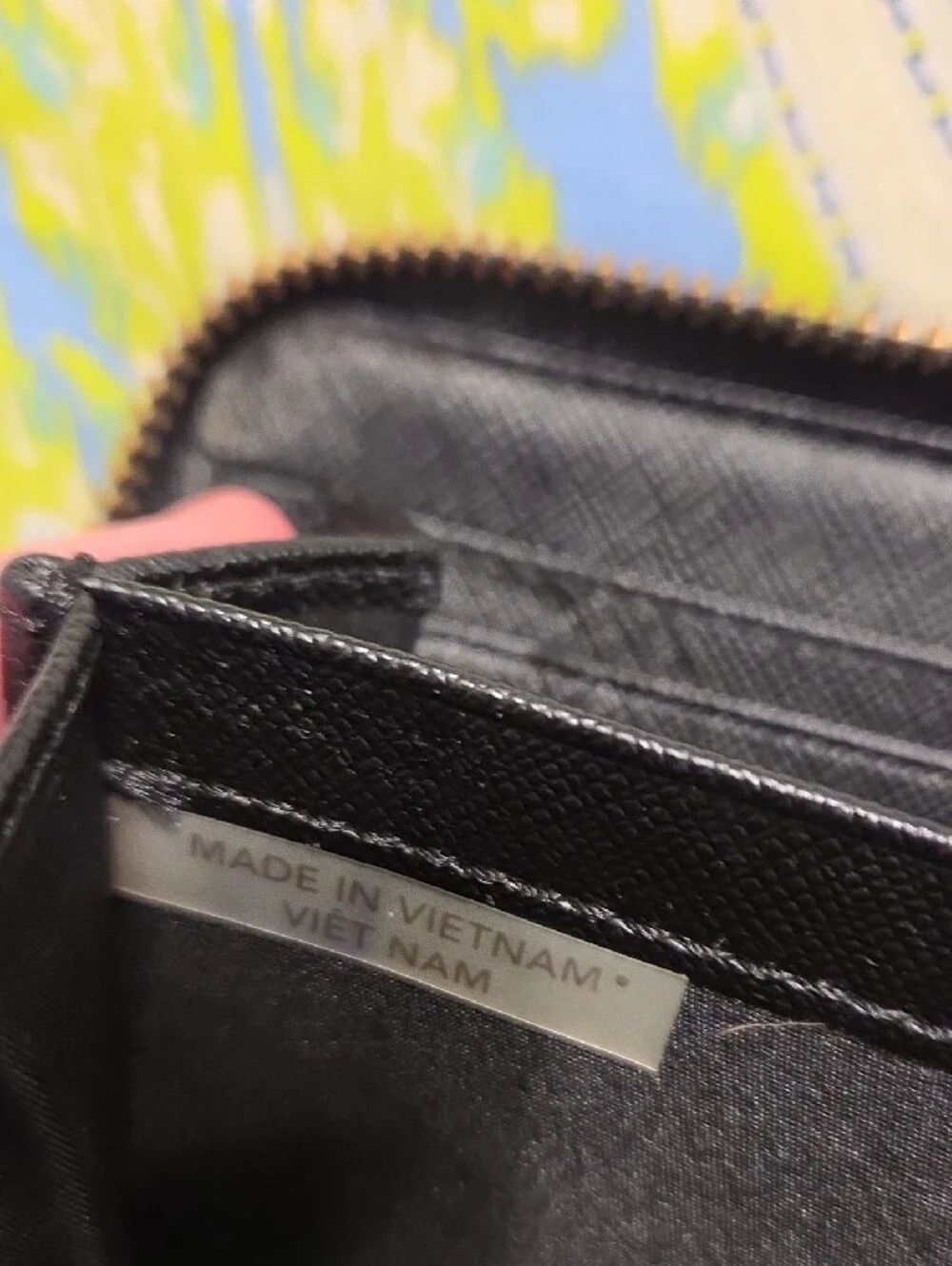 Coach Purple Satiny Textured Print Animal Print Snake Pattern Zip-Around Wallet